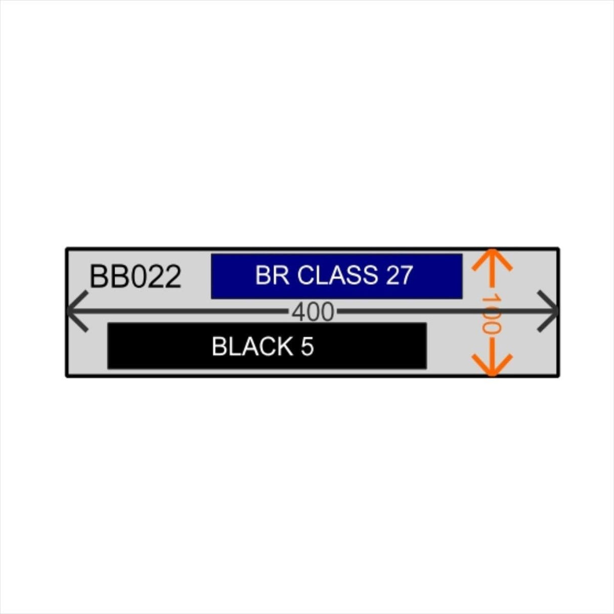 BB019 Single Track Photo Plank / Fiddle Yard / DCC Programming Track Baseboard (400mm x 100mm))
