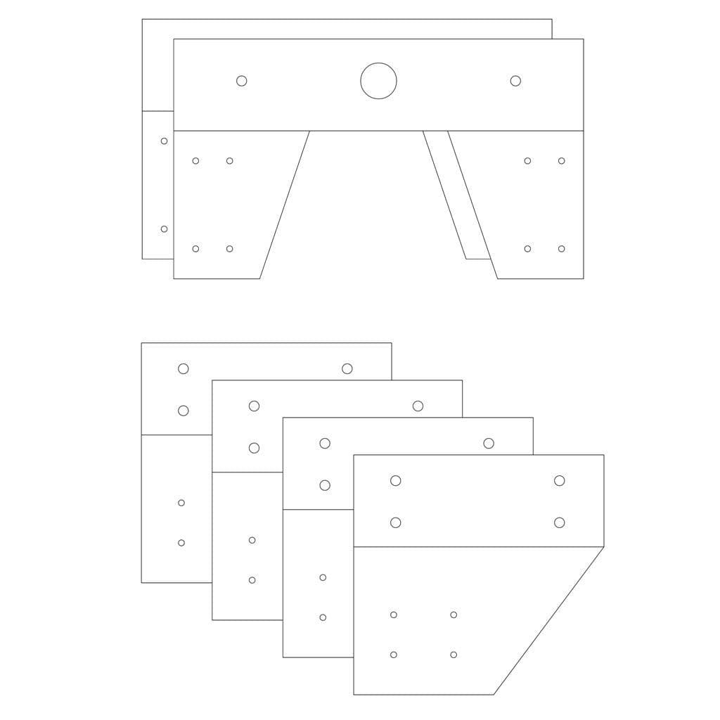 BB054 Leg Brackets For BB017 / 21 / 29
