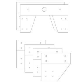 BB054 Leg Brackets For BB017 / 21 / 29