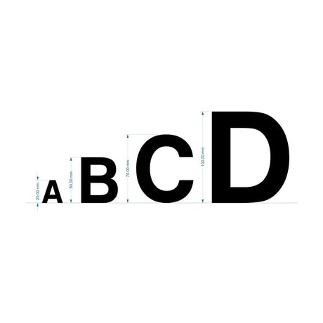 British Rail Lettering For Layout Name Plaques & Signs - 25mm, 50mm, 75mm & 100mm