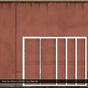 BX001A-OO Modern Red Brick Retaining Wall (Pack of 4 Sheets) OO/4mm/1:76