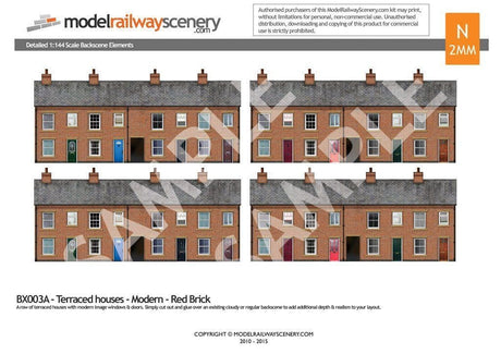 BX003-N Terraced Houses Backscene Elements N/2mm/1:148