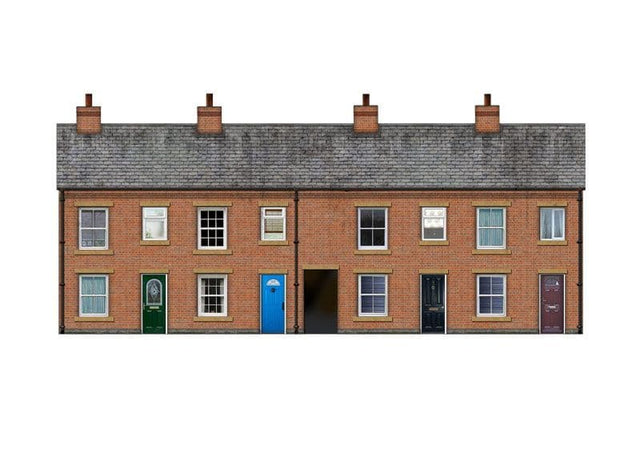 BX003-OO Terraced Houses Backscene Elements OO/4mm/1:76