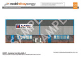 BX007-OO Industrial Unit Side Wall Backscene Elements OO/4mm/1:76