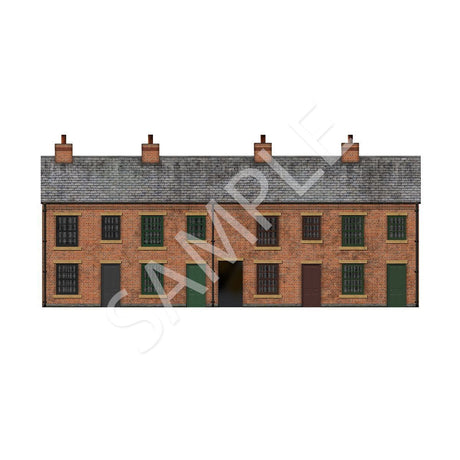 BX018-OO Period Terraced Houses Backscene Elements OO/4mm/1:76