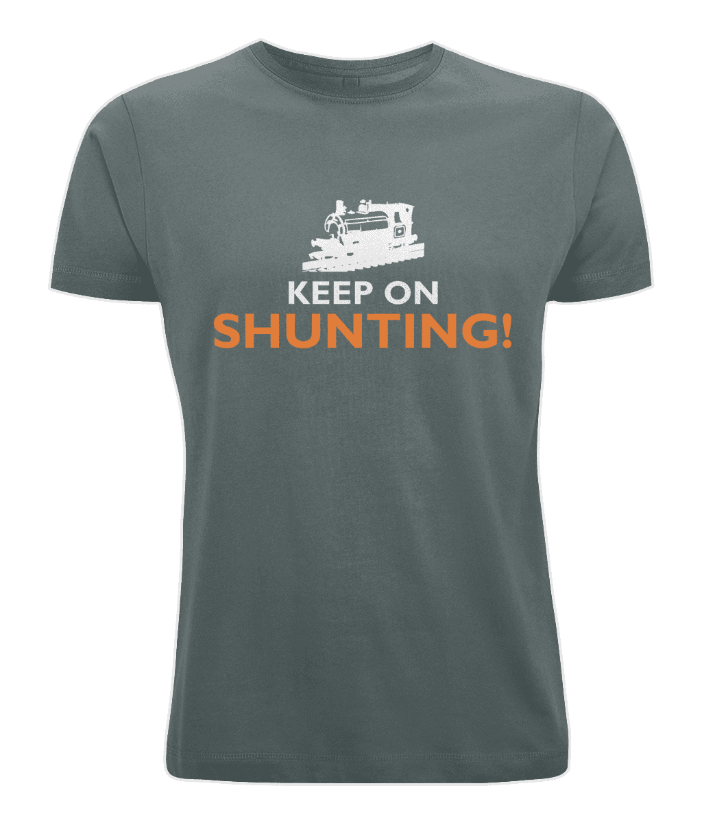 BY004 Classic Round Neck Men's T-Shirt Keep On Shunting T Shirt - Peckett