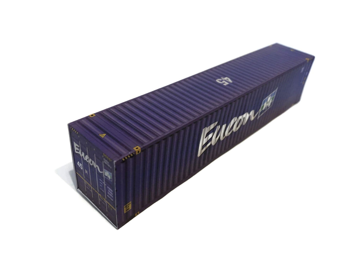 CT006-OO Eucon 45ft HiCube Shipping Container Card Kit (Pack of 2) - OO/4mm/1:76
