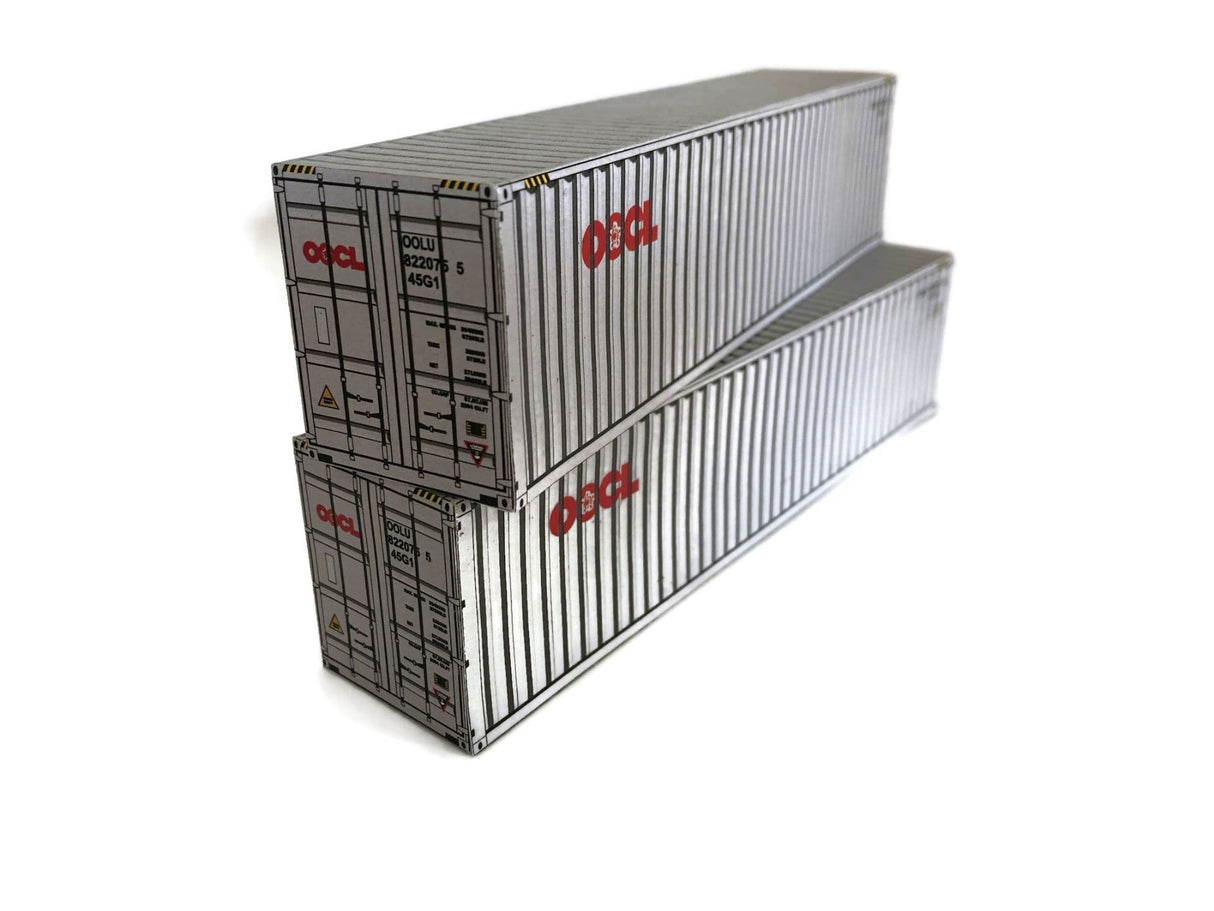 CT007-OO 40ft OOCL Container Card Kit (Pack of 2) - OO/4mm/1:76