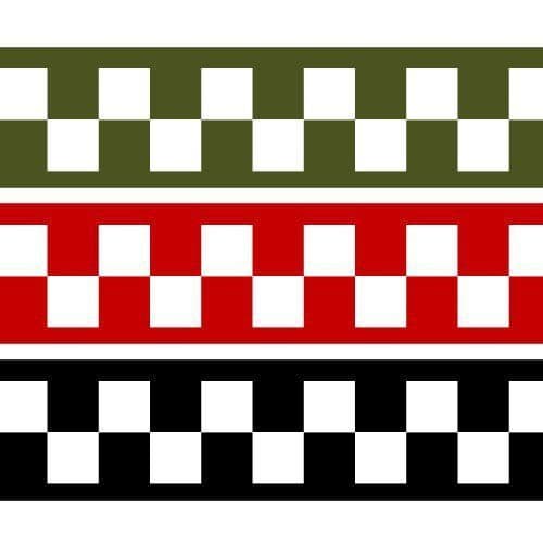 DC013-OO White Chequer Stripes (2mm) Decals OO/4mm/1:76