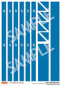 DC031-OO Self-Adhesive Walkway Decals For Depots, Factories & Warehouses (Blue) - OO/4mm/1:76