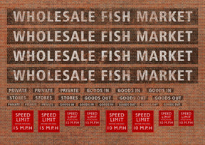 DC033-OO Self Adhesive Custom Factory / Warehouse Signs (Your Choice Of Name) - OO/4mm/1:76
