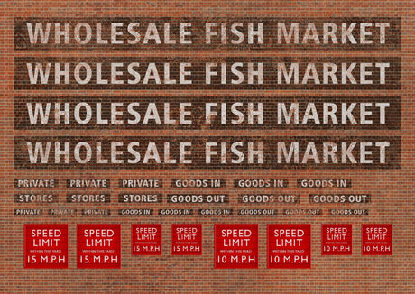 DC034-OO Water-Slide Custom Factory / Warehouse Signs (Your Choice Of Name) - OO/4mm/1:76