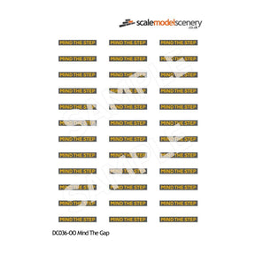 DC036-OO Mind The Step - Modern Image Platform Markings OO/4mm/1:76