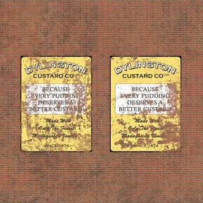 DC037-OO Dylington Custard Company Ghost Sign - Self Adhesive Transfer (Pack of 2) - OO/4mm/1:76