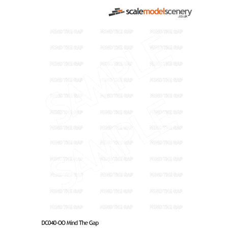 DC040-OO Mind The Gap - Modern Image Platform Decals - OO/4mm/1:76
