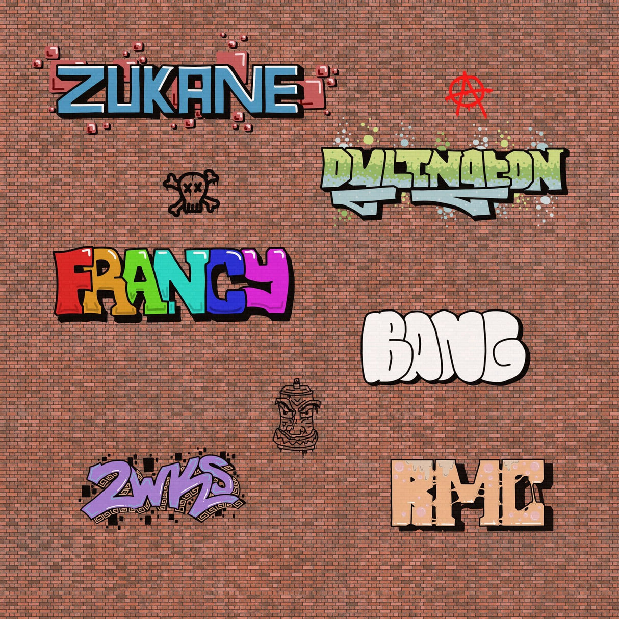 DC043-OO Graffiti Piece Decals - OO/4mm/1:76