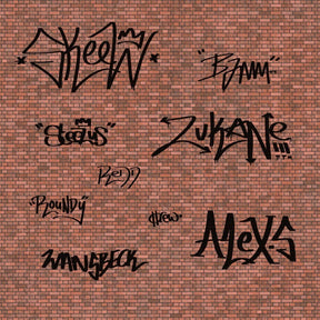 DC044-OO Assorted Graffiti Tag Decals OO/4mm/1:76