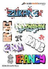 DC046-OO Graffiti Piece Decals - OO/4mm/1:76