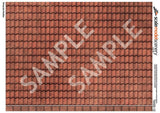 Dolls House TX103-12 Terracotta Pantiles Roof Paper (Pack of 5) - 1:12