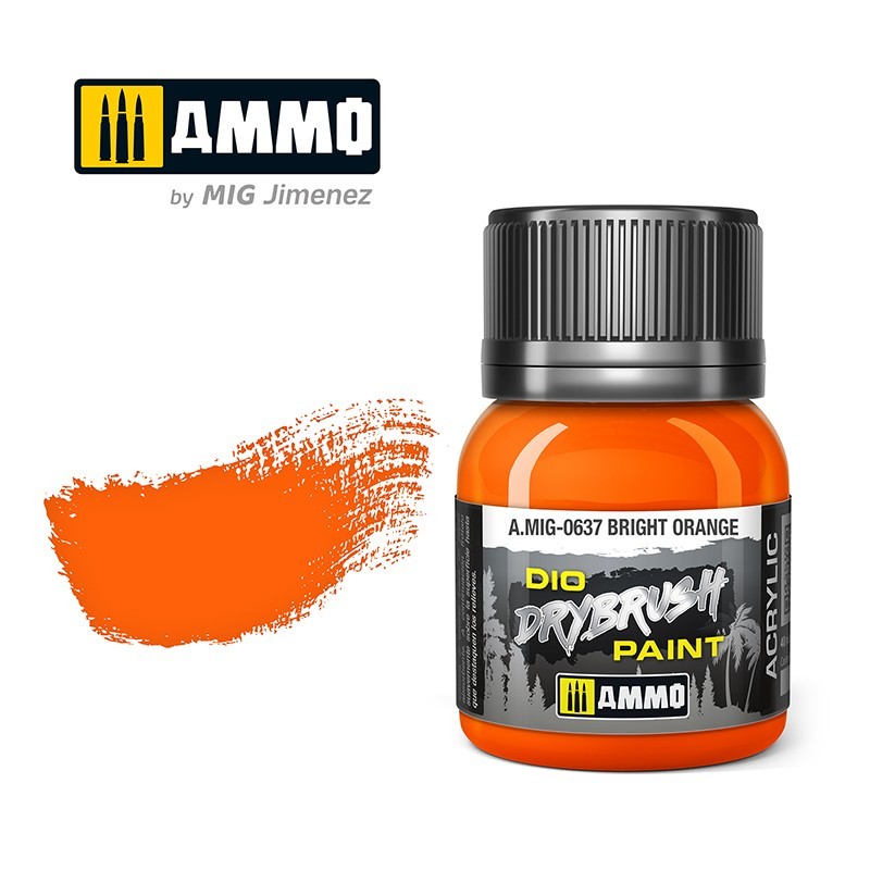 AMMO Dio Dry Brush Acrylic Paints by Mig Jimenez - Range of 54 Colours