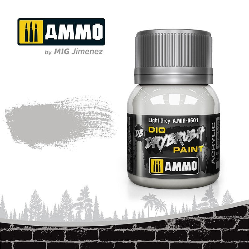 AMMO Dio Dry Brush Acrylic Paints by Mig Jimenez - Range of 54 Colours