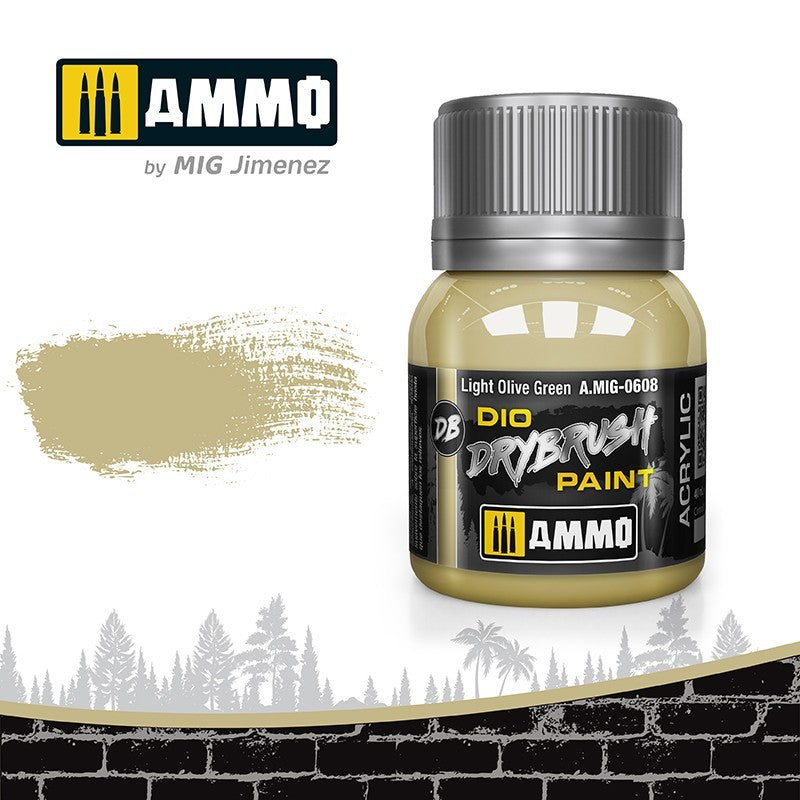 AMMO Dio Dry Brush Acrylic Paints by Mig Jimenez - Range of 54 Colours