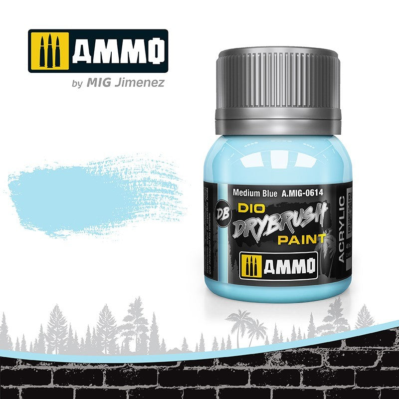 AMMO Dio Dry Brush Acrylic Paints by Mig Jimenez - Range of 54 Colours