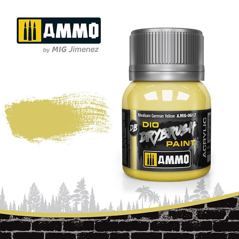 AMMO Dio Dry Brush Acrylic Paints by Mig Jimenez - Range of 54 Colours