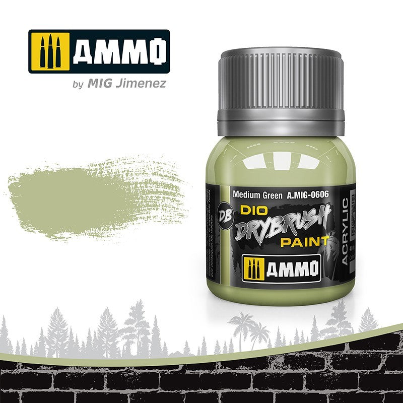 AMMO Dio Dry Brush Acrylic Paints by Mig Jimenez - Range of 54 Colours