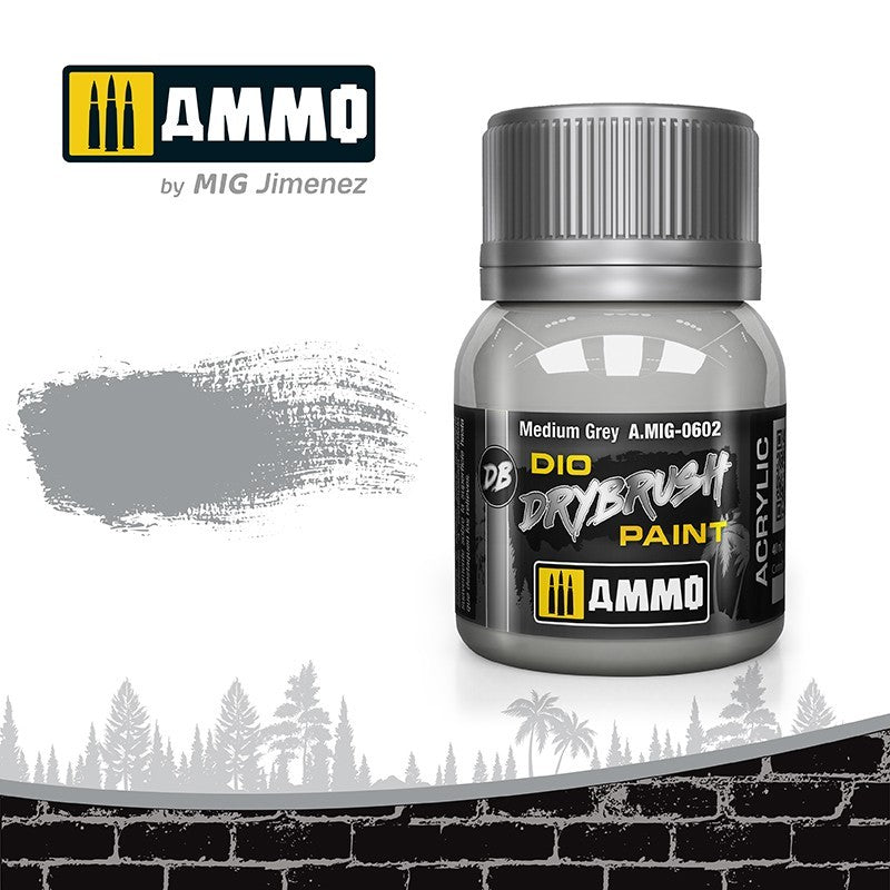 AMMO Dio Dry Brush Acrylic Paints by Mig Jimenez - Range of 54 Colours