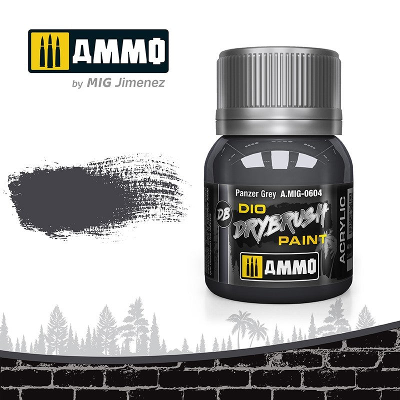 AMMO Dio Dry Brush Acrylic Paints by Mig Jimenez - Range of 54 Colours
