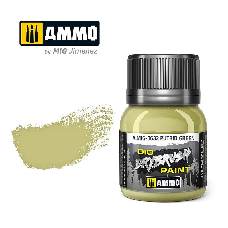 AMMO Dio Dry Brush Acrylic Paints by Mig Jimenez - Range of 54 Colours
