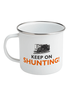 Enamel Mug 10oz Keep On Shunting - Gronk / Class 08