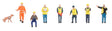 FA151645 Faller Port Workers (Pack of 8) - HO/OO