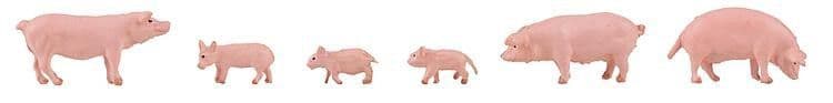 Faller 151910 Pigs (Pack of 6)  OO/HO