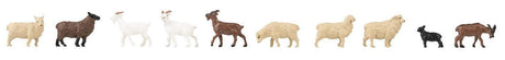 Faller 151921 Goats & Sheep (Pack of 10)  OO/HO