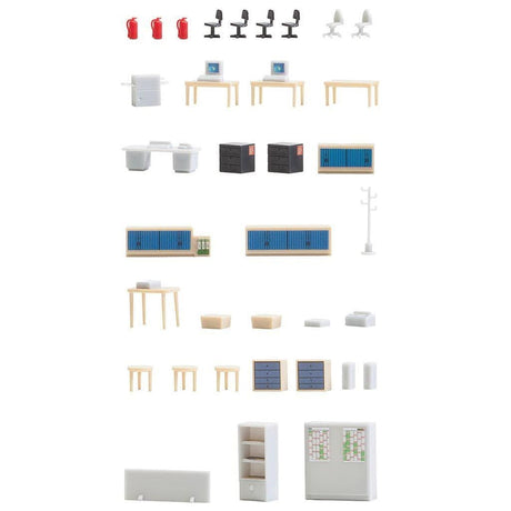 Faller 180454 Office Furniture Accessory Kit OO/HO