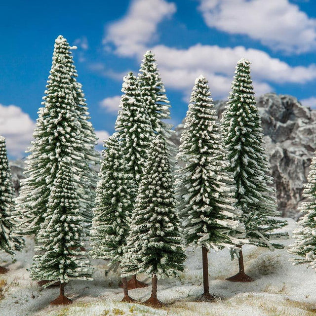 Faller 181580 Snow Covered Fir Trees (10 - 18 cm) Pack of 18 - For OO/HO