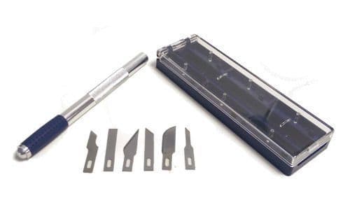 Gaugemaster GM683 Soft Grip Craft Knife no.1 set with 6 Blades