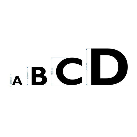 Gil Sans Lettering For Layout Name Plaques & Signs - 25mm, 50mm, 75mm & 100mm
