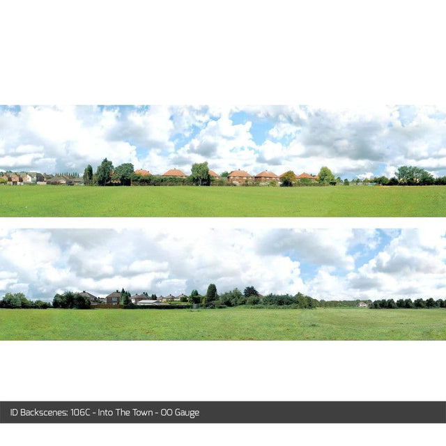 ID Backscenes 106C Into The Town OO/HO 15" Backscene