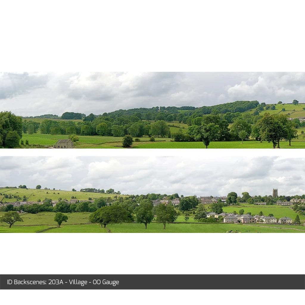 ID Backscenes 203A Village OO/HO 15" Backscene