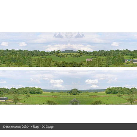 ID Backscenes 203D Village OO/HO 15" Backscene