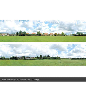 ID Backscenes P107C Into The Town OO/HO 9" Backscene