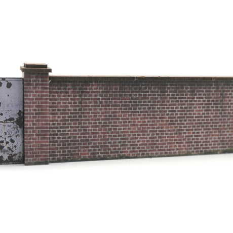 KX002-OO 6ft Industrial Brick Wall And Gates OO/4mm/1:76