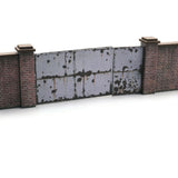 KX002-OO 6ft Industrial Brick Wall And Gates OO/4mm/1:76