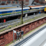 KX006-OO 7' Victorian Red Brick Lineside Weathered Wall OO/4mm/1:76