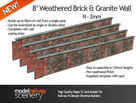 KX031-N 8ft Granite & Red Brick Wall N/2mm
