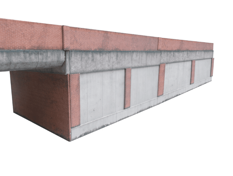 KX036-OO Concrete & Brick Retaining Wall OO / 4mm / 1:76