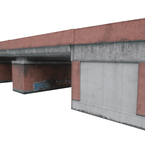 KX036-OO Concrete & Brick Retaining Wall OO / 4mm / 1:76